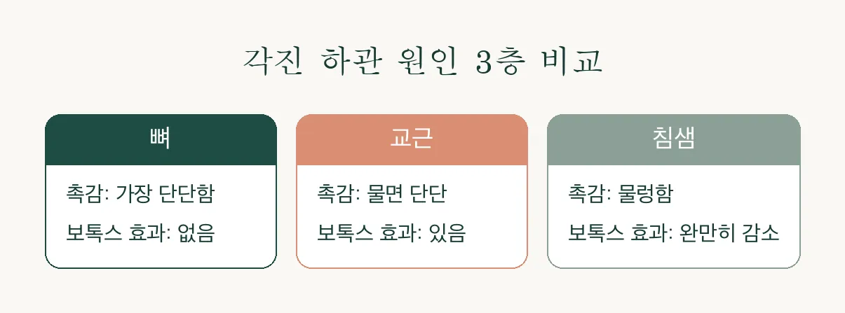침샘 보톡스, 각져 보이는 하관의 원인이 사각턱이 아닐 때 관련 이미지 2